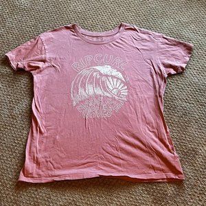 XL Oversized Rip Curl Beach Waves Tee Pink Rose soft! *BUNDLE DISCOUNT*